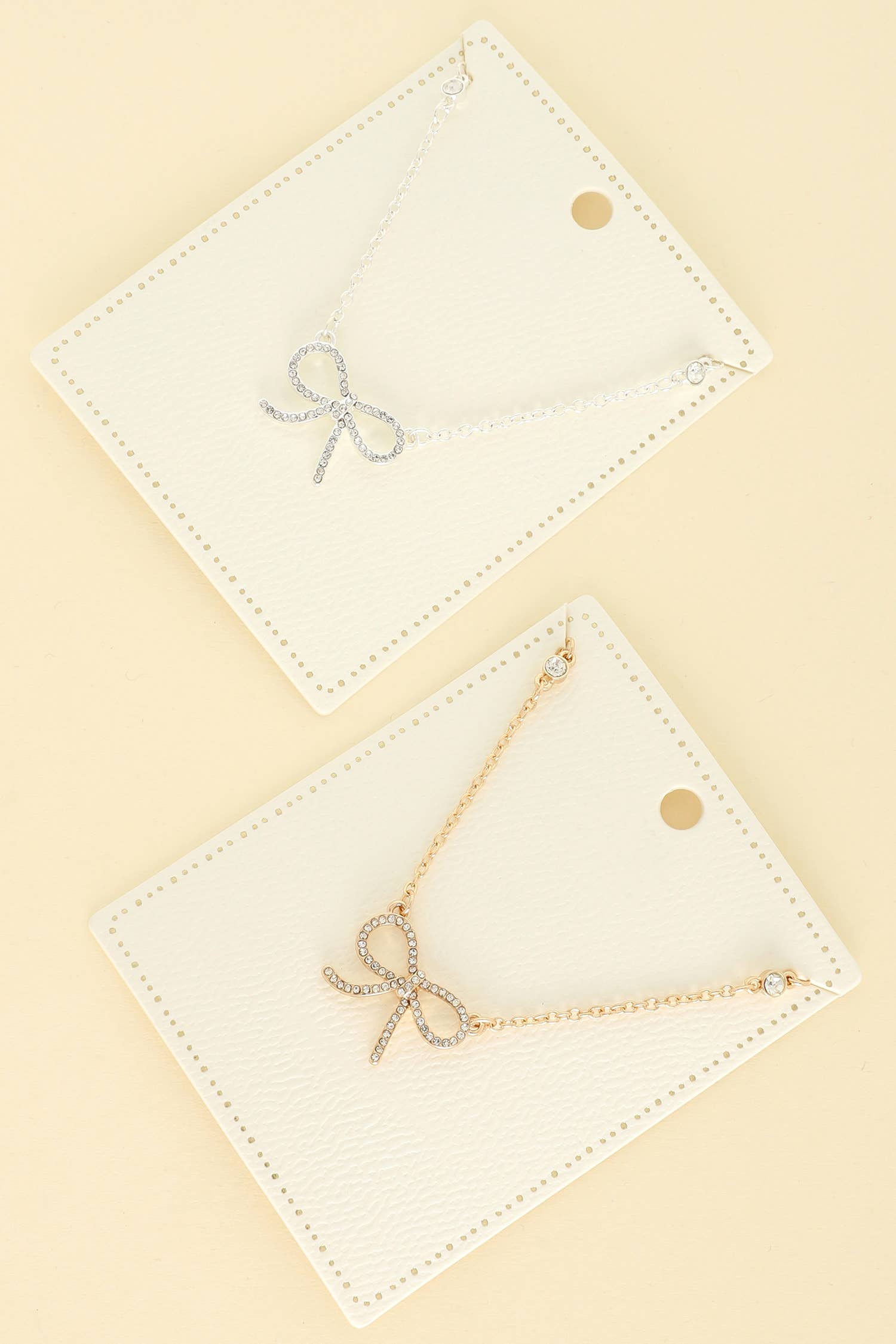 SP Sophia Collection - Wholesale Pendant/Charm Necklace - Fashion Cut-Out Bow Pendant Necklace 1