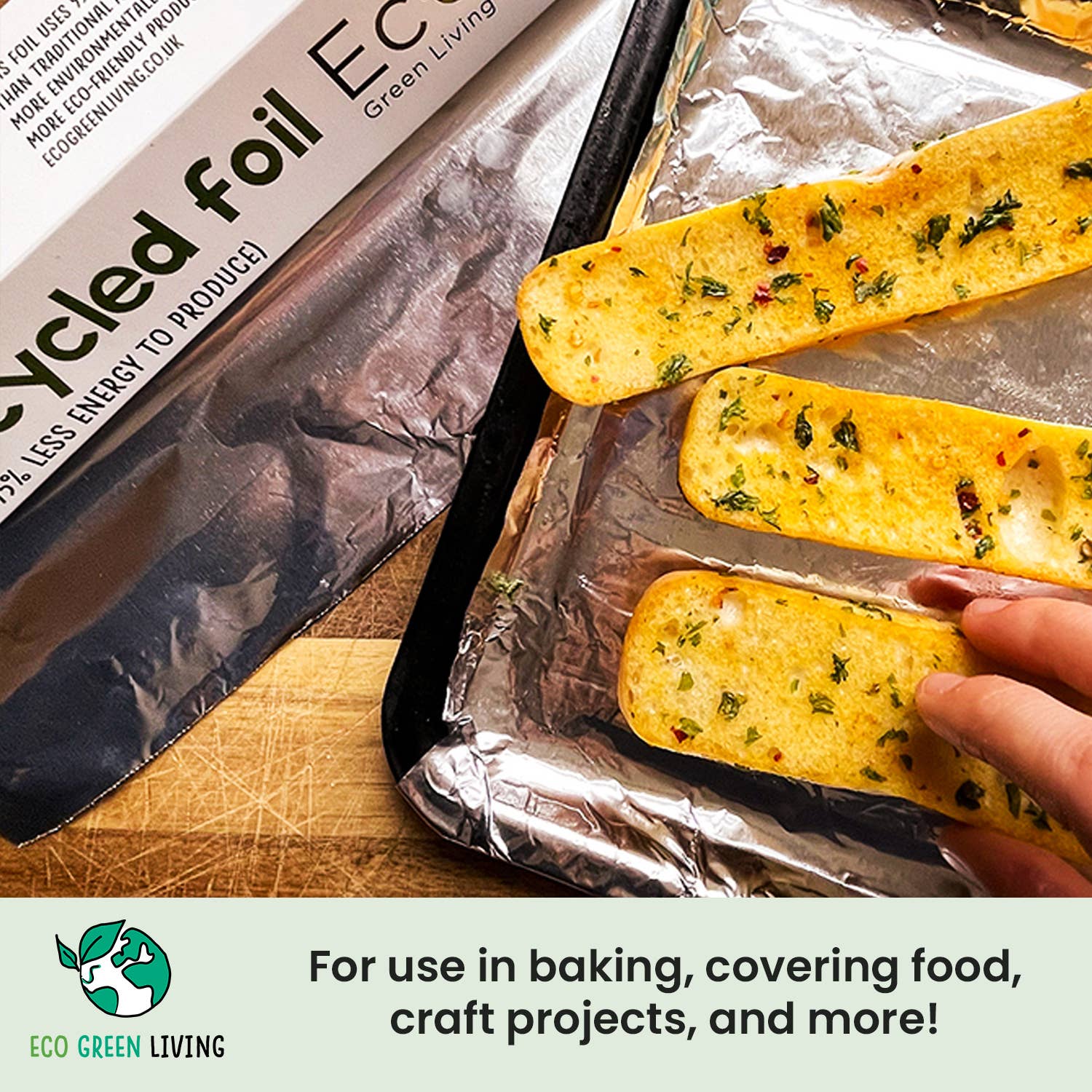 Eco Green Living – wholesale Food storage wrap/bag – 100% Recycled Aluminium Foil - 30cm x 10m6