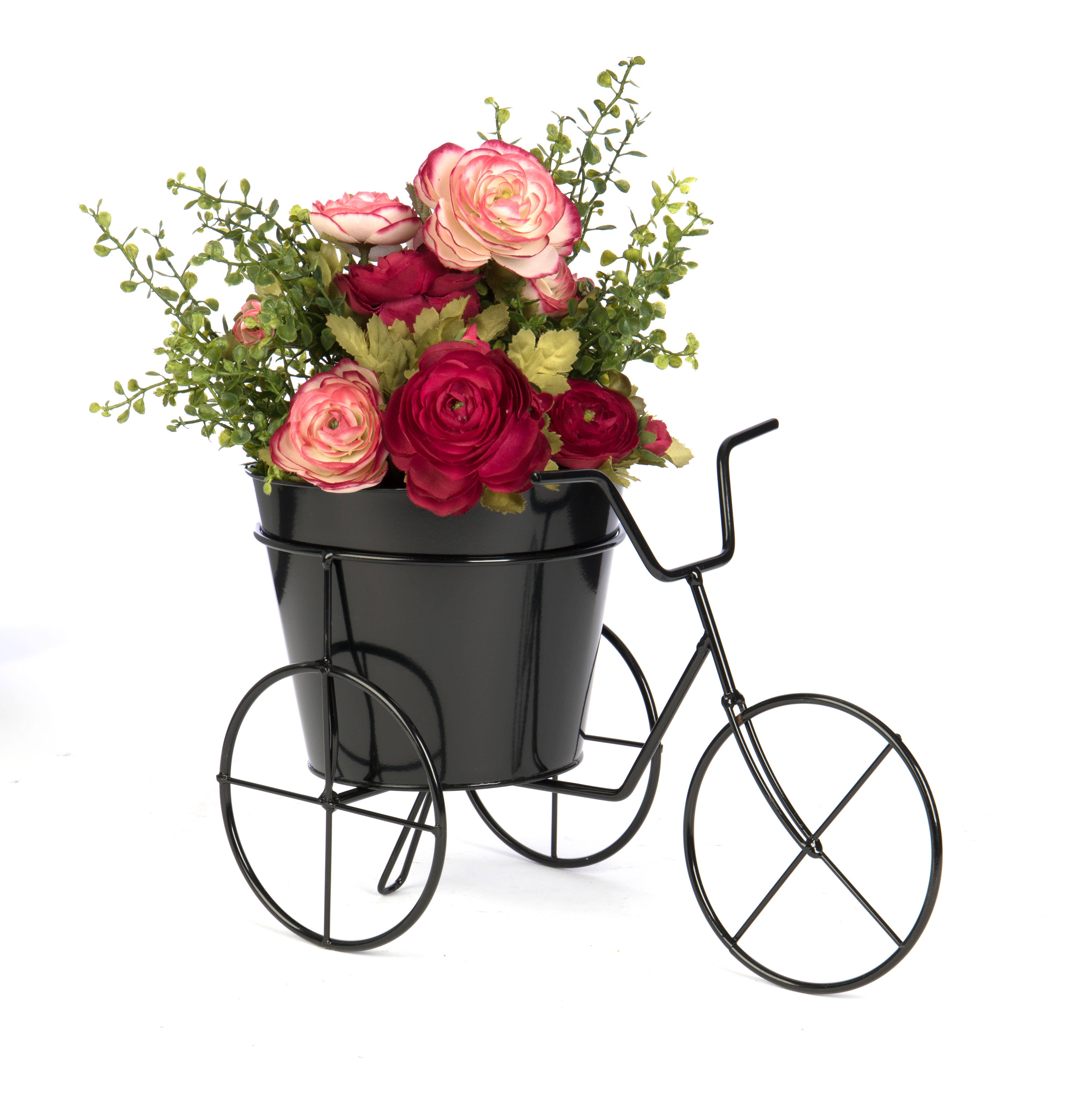 Willow Group - Wholesale Plant Pot - Black Metal Bike Garden Planter with Pot1