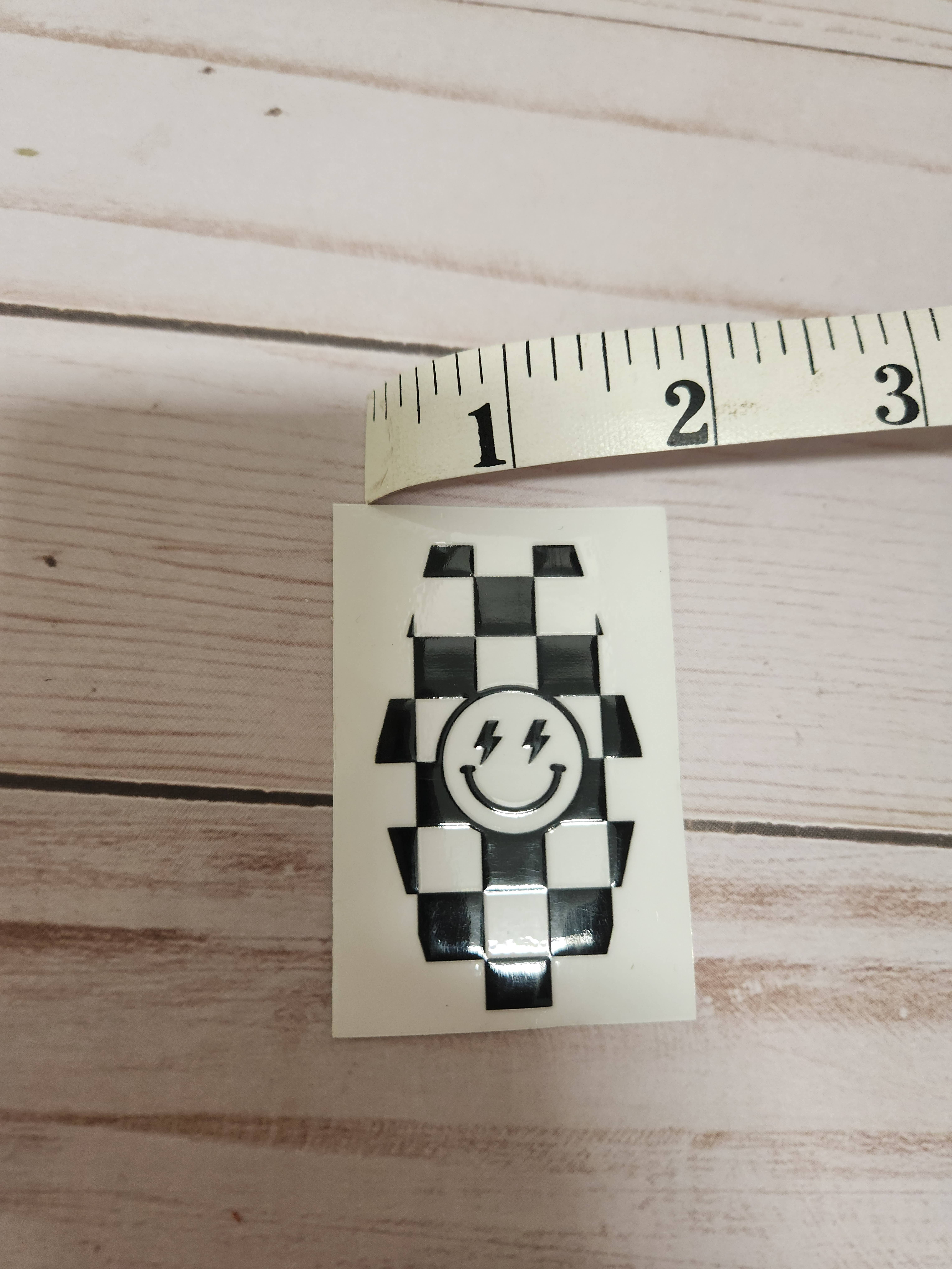 XPS DESIGN - Wholesale Sticker - 2inch UV DTF Decals for Hotel/Motel Key Chain-Checkered3