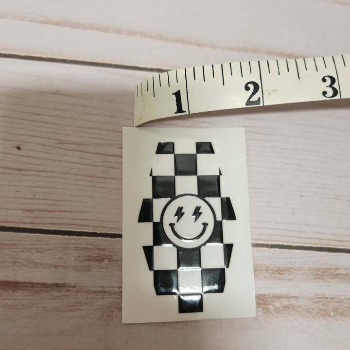 XPS DESIGN - Wholesale Sticker - 2inch UV DTF Decals for Hotel/Motel Key Chain-Checkered3