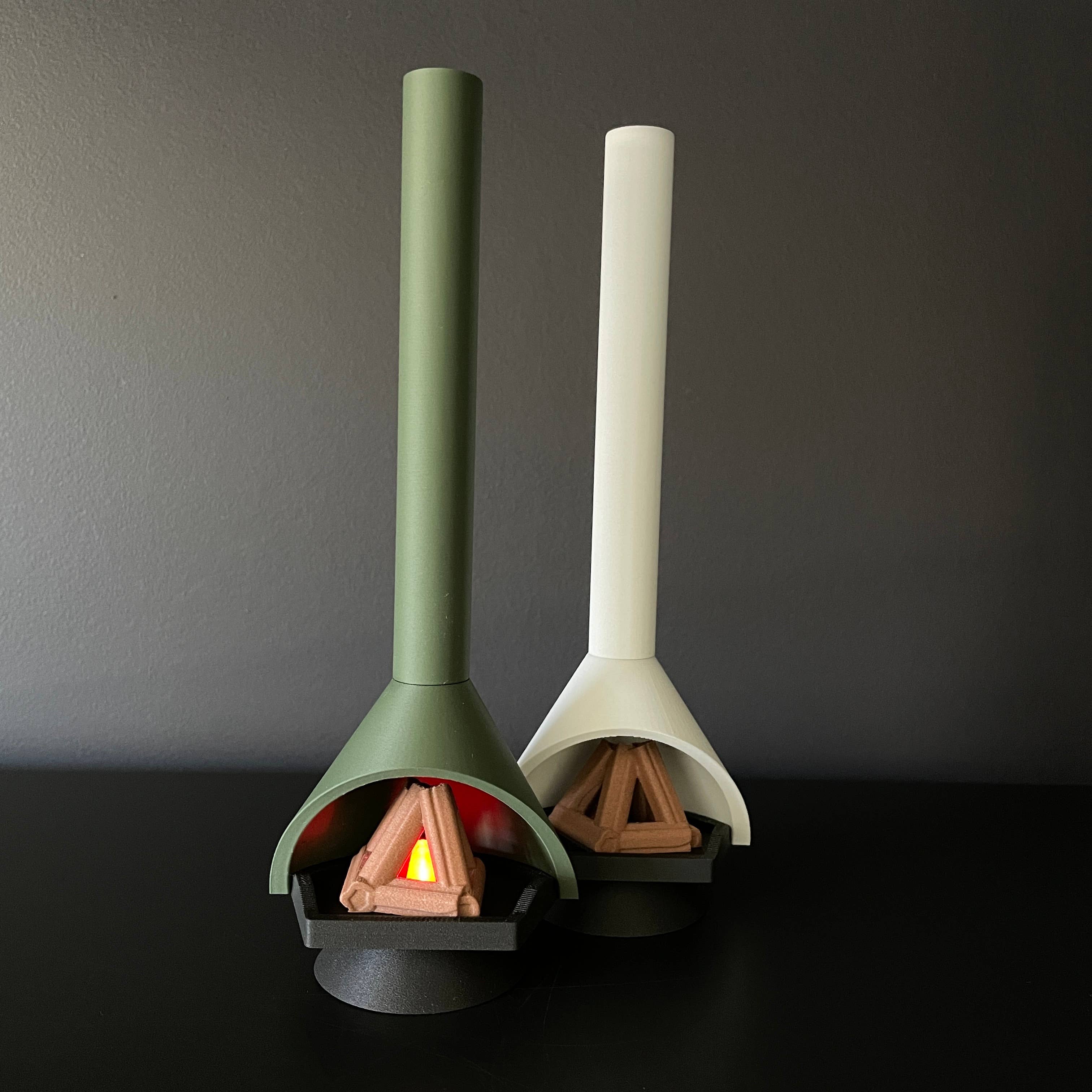 Miniatures Direct - Wholesale Decorative Tabletop Object - LED dollhouse miniatures fireplace Malm mid-century modern 1