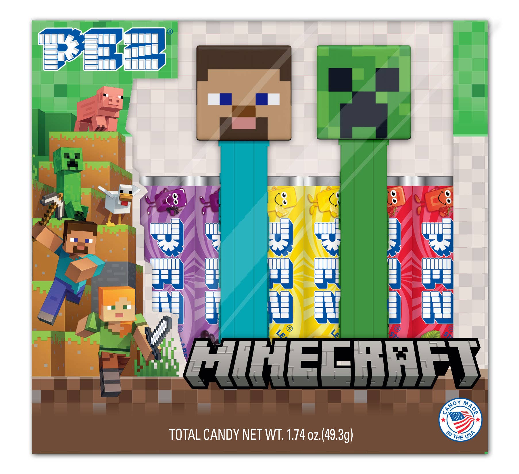Grandpa Joe's Candy Shop - Wholesale Retailer Display - Food & Drink - Pez Box Twin Pack - Minecraft, 12ct1