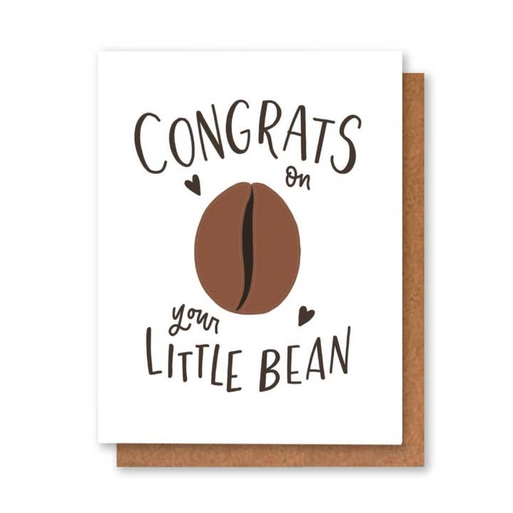 Little Bean New Baby Card | Coffee Cards for wholesale by Shop Like You Live Here
