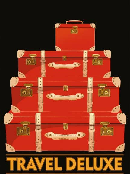 Koffer Deluxe bagagelabel voor wholesale door Linnea Design