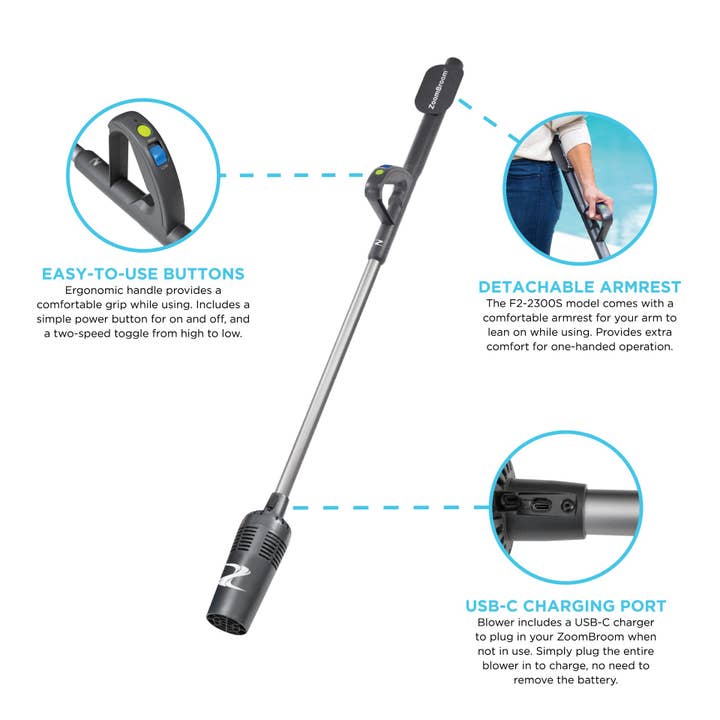 ZoomBroom - Wholesale Broom - ZoomBroom F2 Cordless Stick Blower for Outdoor Living Areas4