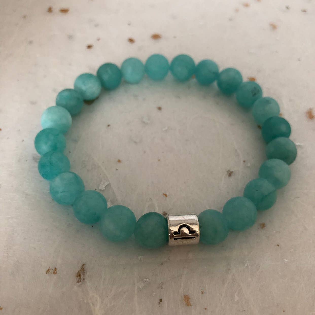 Roshni Desai & Things – wholesale Beaded bracelet – Light Blue Matte Amazonite Libra Star Sign Zodiac Sign Brace3