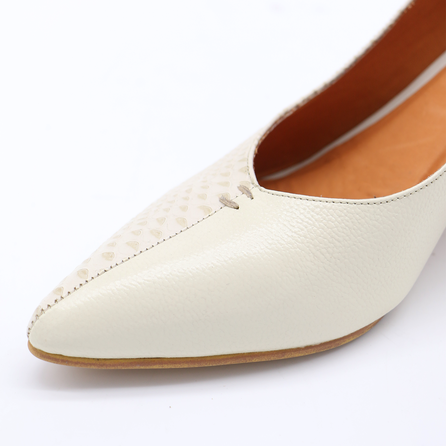 Antoinette block heel pumps ivory leather womens shoes for wholesale on Faire1
