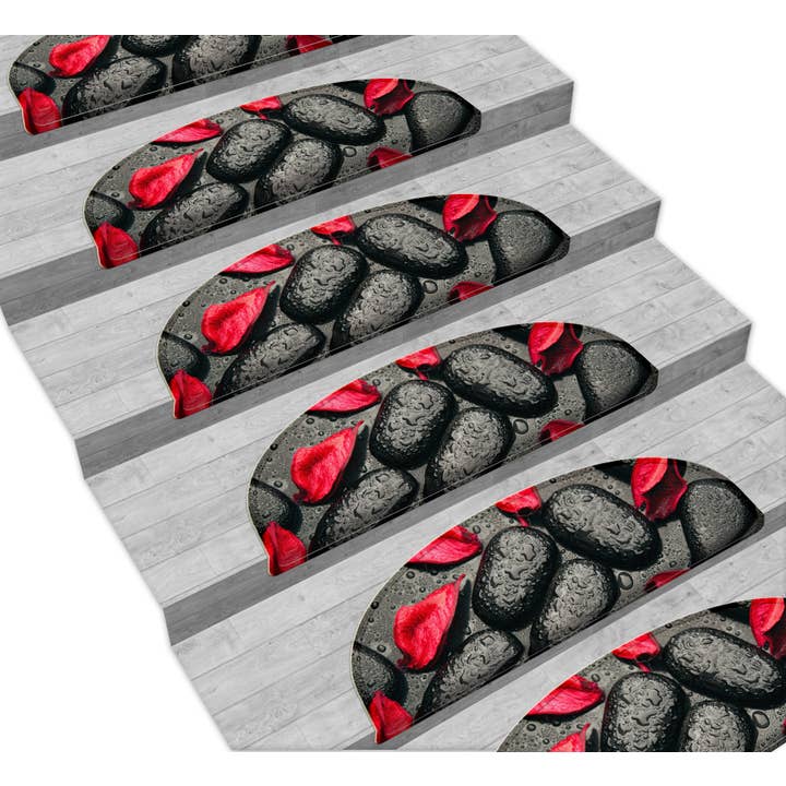 Vitaus 16 Trappe Tæppe Sæt Wet Rocks 3144 for engroshandel hos Vitaus