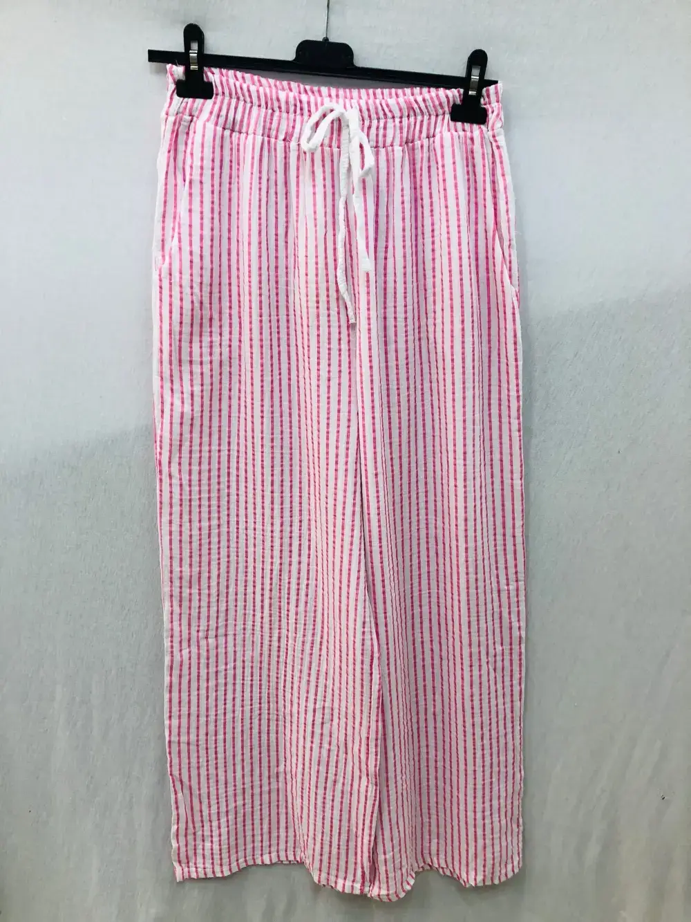 Mimi & Gogo - Wholesale Pants - Women's - Cotton gauze pants with stripes @906771_PaGazeRayure7