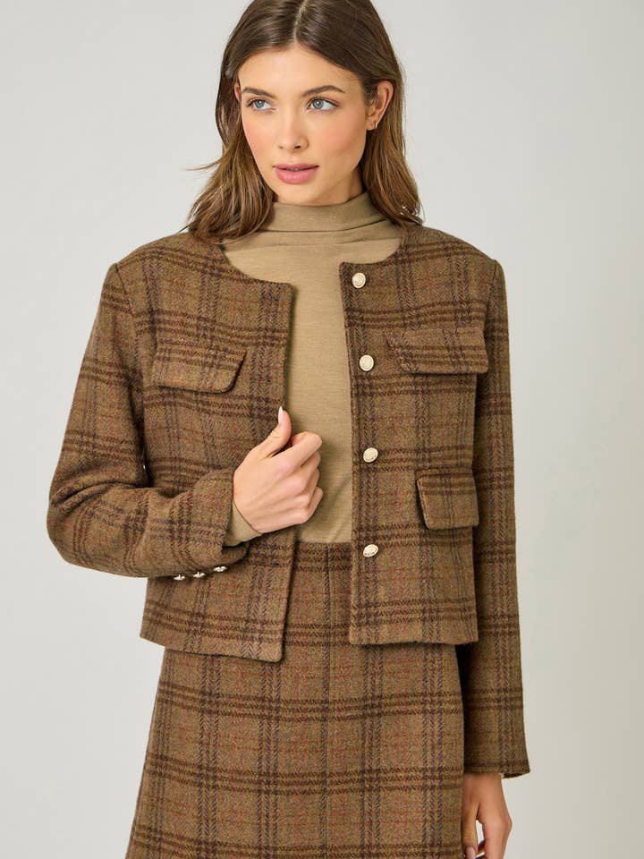 61189 Chaqueta de Cuadros para venta al por mayor de Mystree