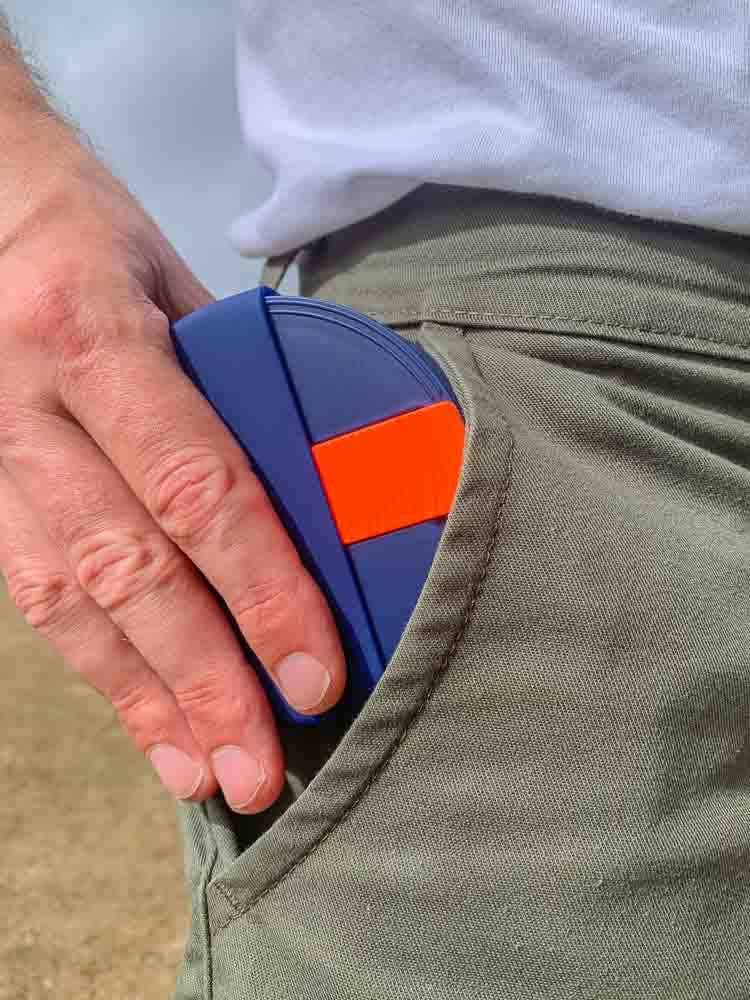 Lund Design House - Vente Gourde/bouteille isotherme - Gobelet de voyage pliable 350 ml - Indigo7