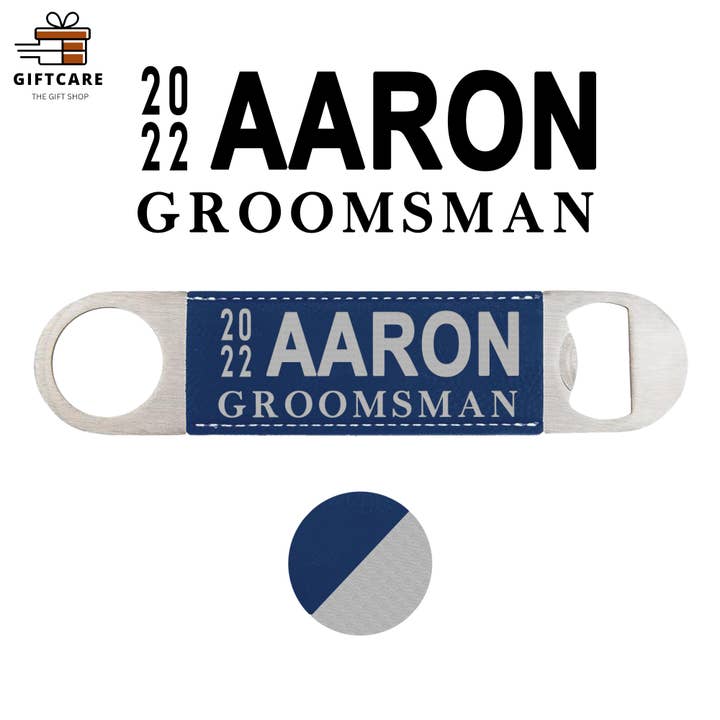 Personlig Flaskeåbner/Bar Nøgle Monogram Favor Party Gave for engroshandel hos Laser Leatherette