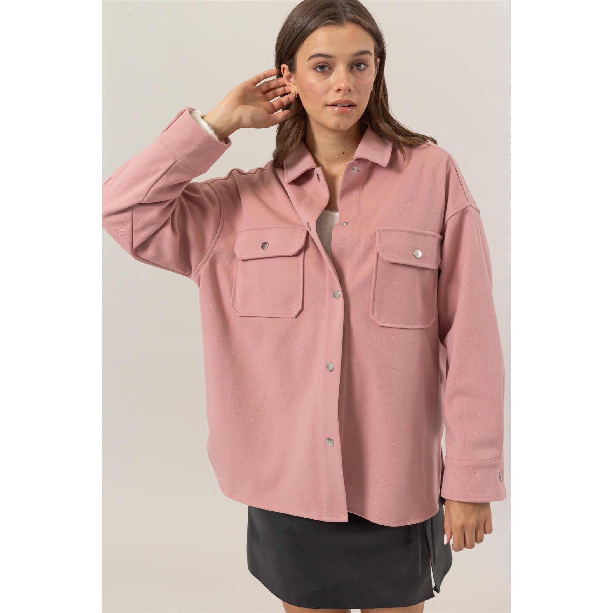 HYFVE - Vente Veste-chemise – femme - Surchemise brossée effet laine2