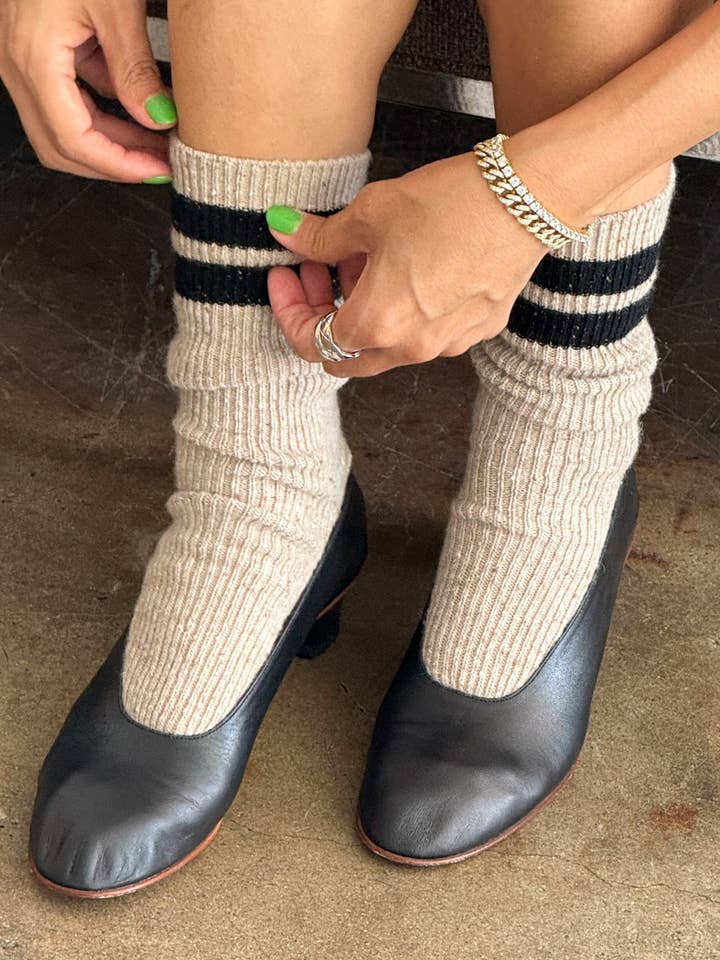 Le Bon Shoppe - Wholesale Socks - Women's - Snow Varsity Socks (wholesale)8