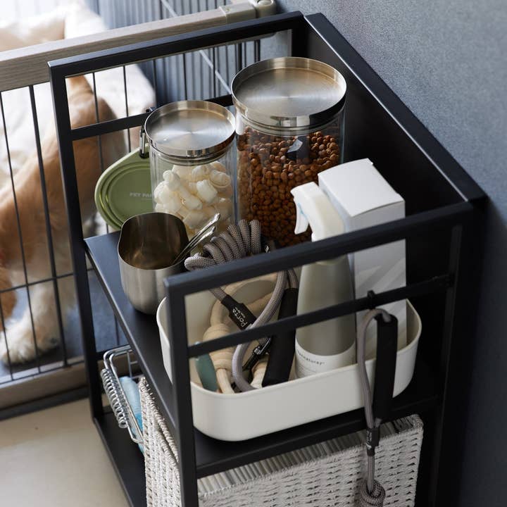 Yamazaki Home - Wholesale Free Standing Shelf - Two-Tier Hideaway Storage Cart (24" H) - Steel15