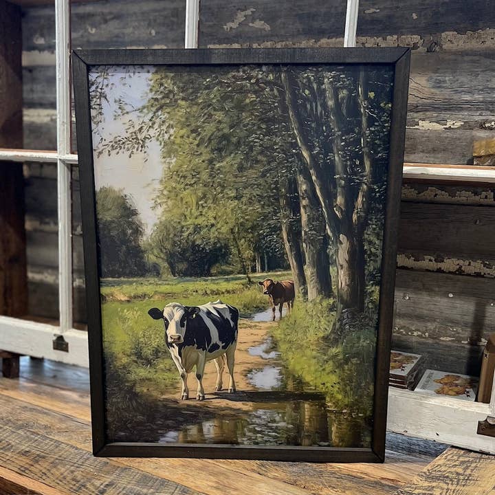 HMK259 Cornice a Scatola Paesaggio Lattiero-Caseario per la vendita all'ingrosso da parte di JanMichaels Art & Home