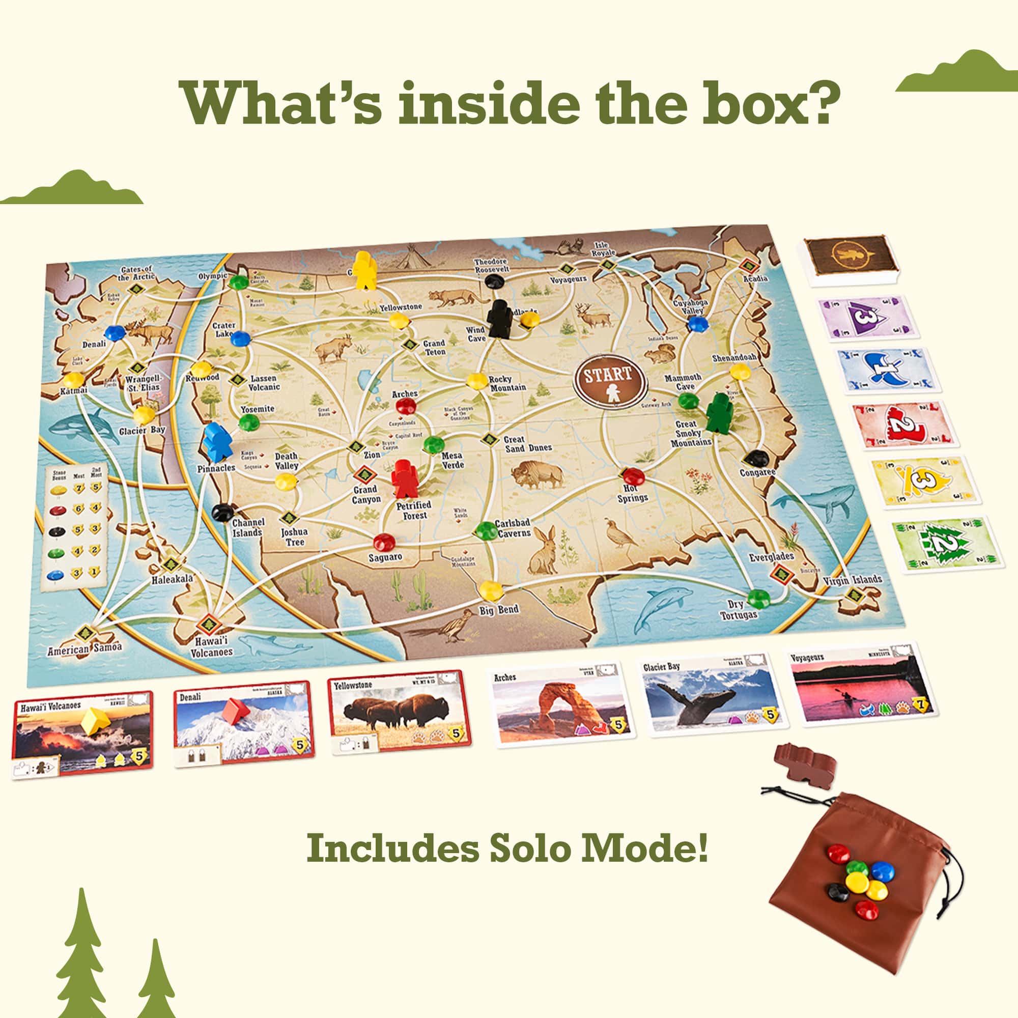 Underdog Games - Wholesale Board Game - Trekking the National Parks (3rd Edition)2