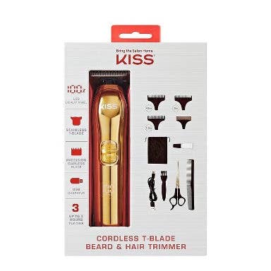KISS Products Recortadora de Barba y Cabello Inalámbrica con Cuchilla en T - Nuevo para venta al por mayor de This is Beauty