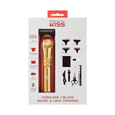 KISS Products Recortadora de Barba y Cabello Inalámbrica con Cuchilla en T - Nuevo para venta al por mayor de This is Beauty