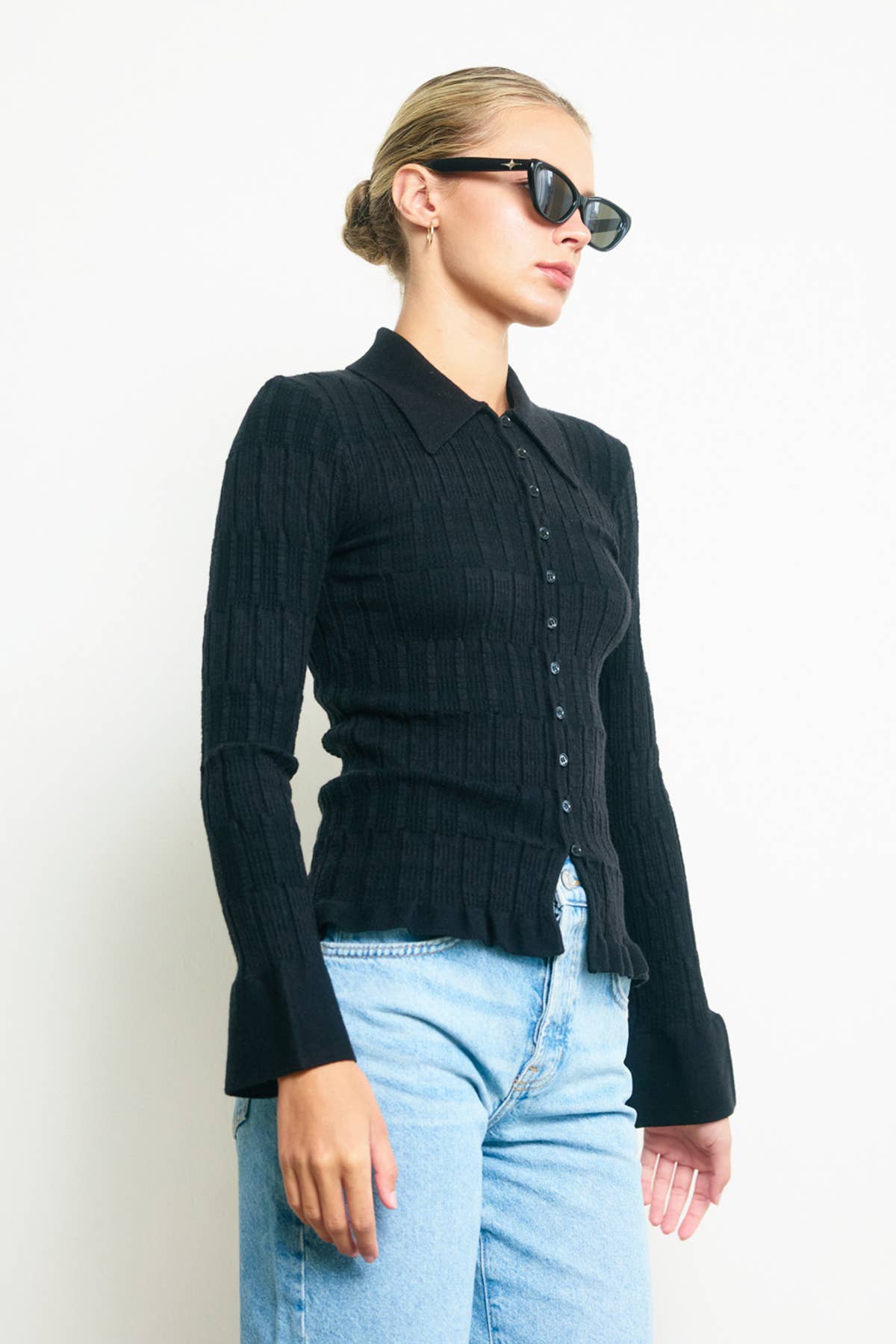RAISONNEL - Wholesale Cardigan - Women's - Knitted Collar Cardigan - RSW10872