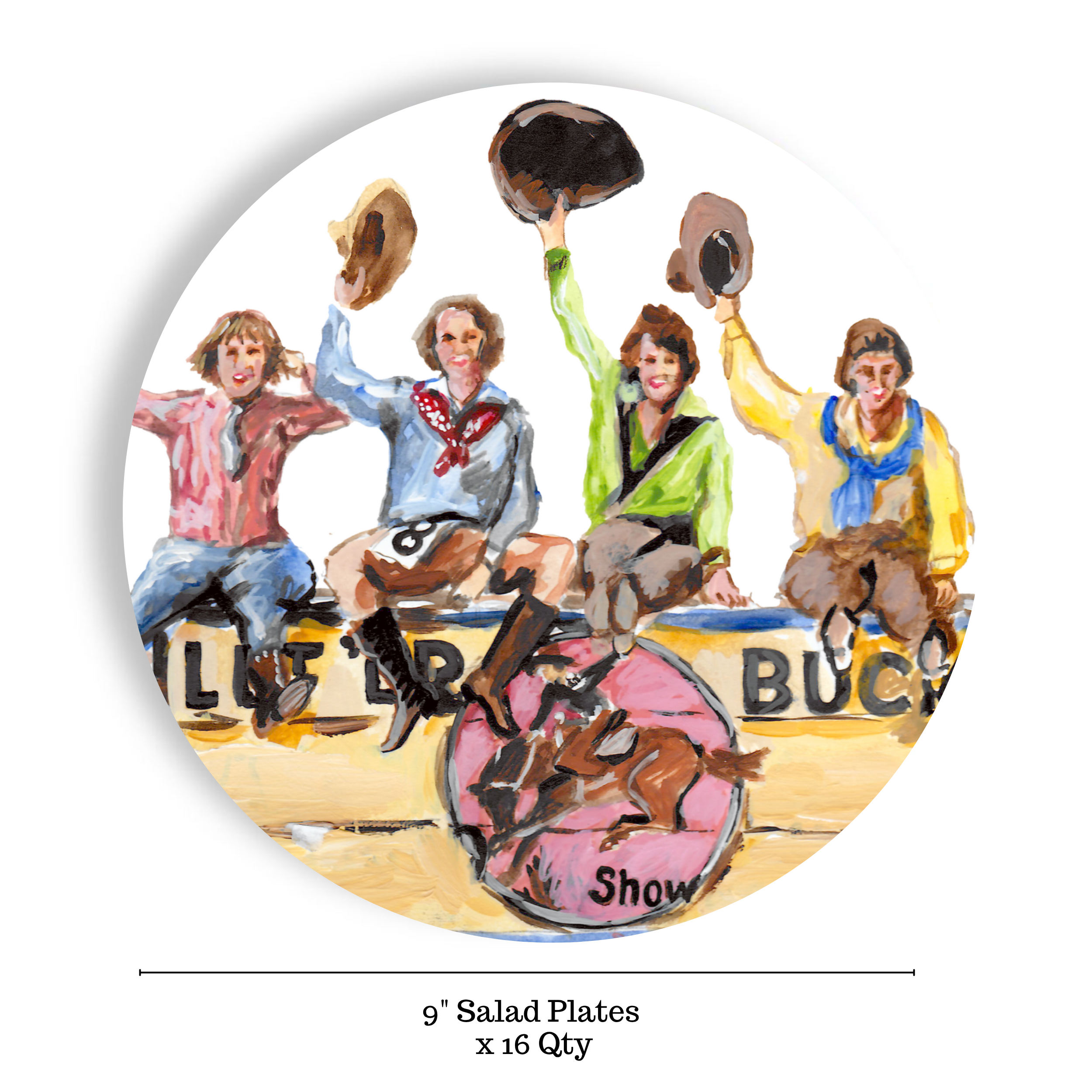 Fabuplates - Wholesale Disposable Plate - Western 16ct 9" Paper Plates – Salad/Dinner Separates1