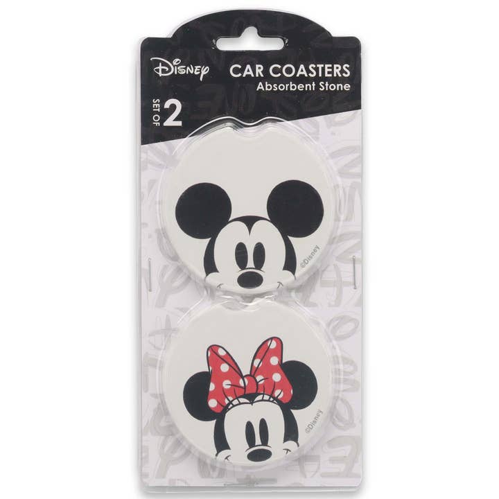Open Road Brands, LLC - Wholesale Car Coaster - Unisex - Disney Mickey & Minnie Mouse Car Coasters