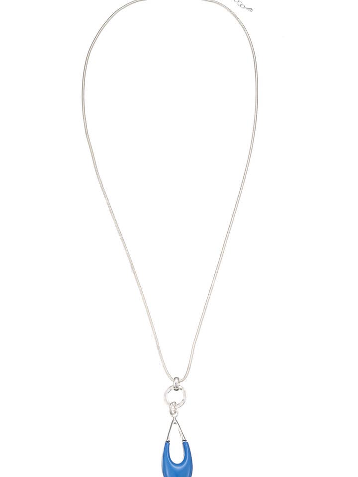 LesliiLange Halskette Tropfen Silber Blau für den Großhandel von Leslii