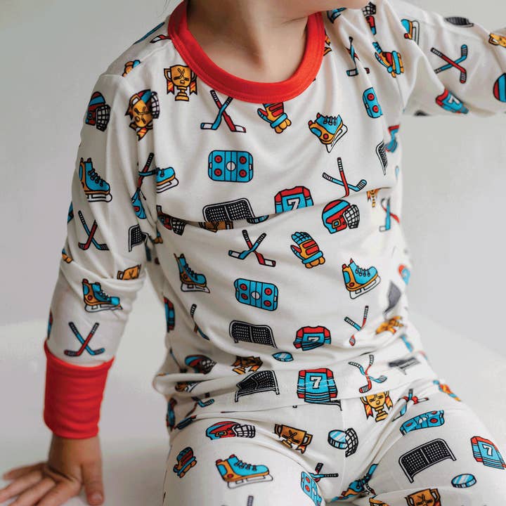 Tailgate Tikes - Wholesale Sleepwear Set - Kids - Hockey Two-Piece Pajama Set8
