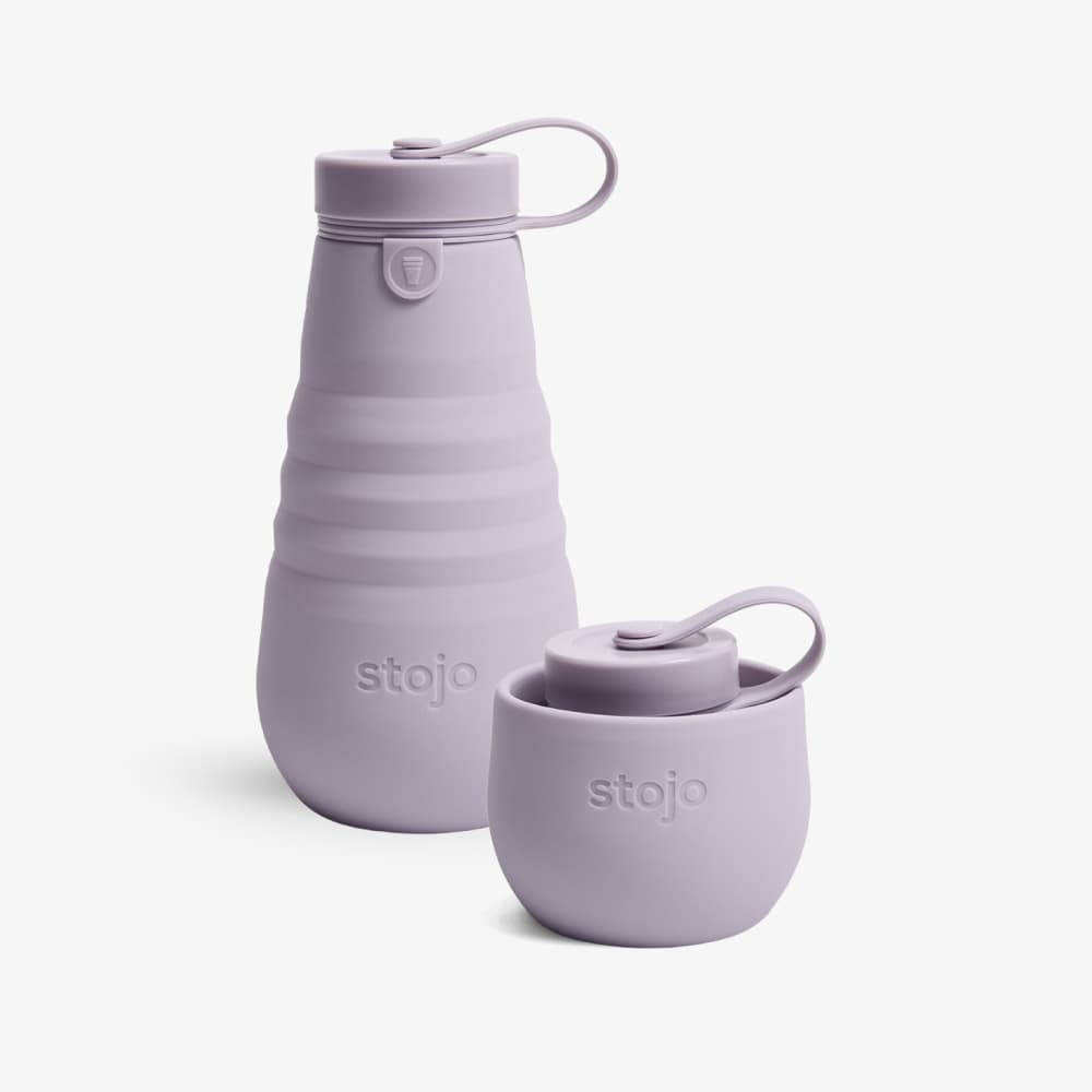 Stojo – wholesale Water bottle – 20oz | 592mL Collapsible Travel Water Bottle - Collapsed3