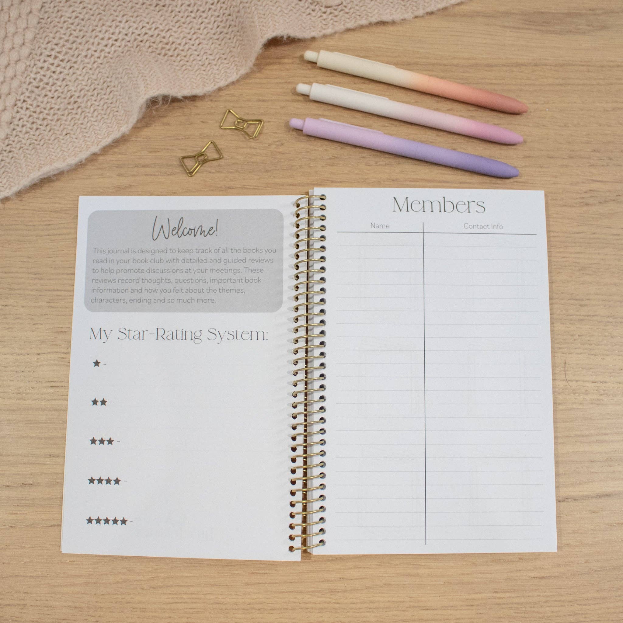 Little Inklings LTD – Großhandel Tagebuch – Buchclub-Journal - Schwarz und Gold1