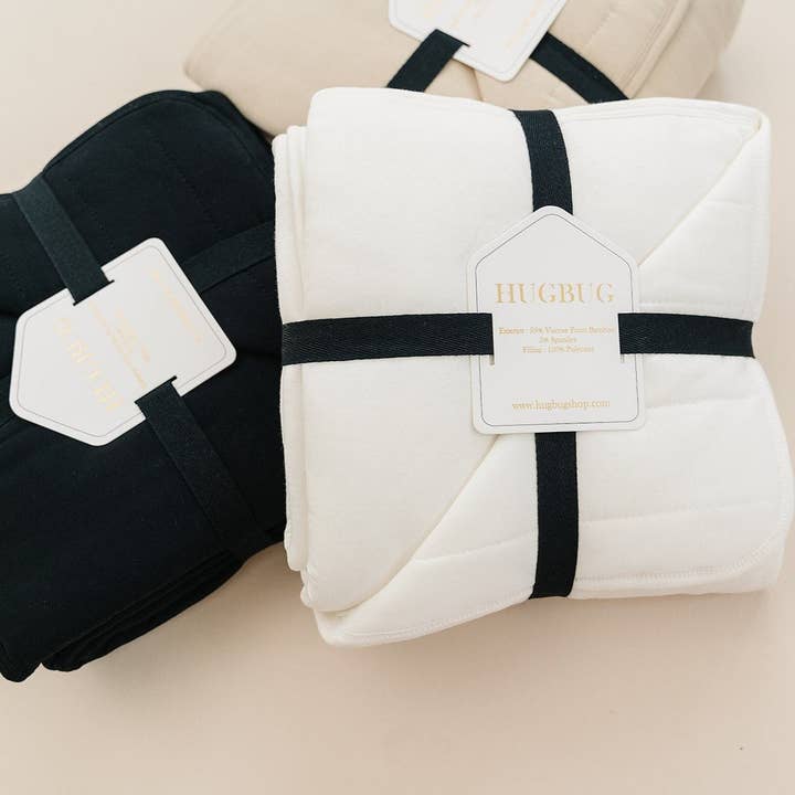 HUGBUG - Vente Couverture de lit – enfant et bébé - Couverture de couette HUGBUG en bambou noire1