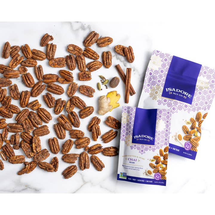 Isadore Nut Company - Wholesale Nuts - Chai Spice Pecans: Premium Roasted- 5 oz- Non-GMO3