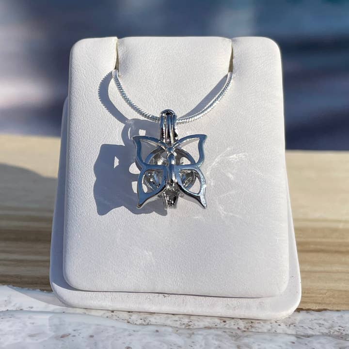 Keepsake Necklace Butterfly 3 (Island Pearls) for wholesale by Island Pearl Traders