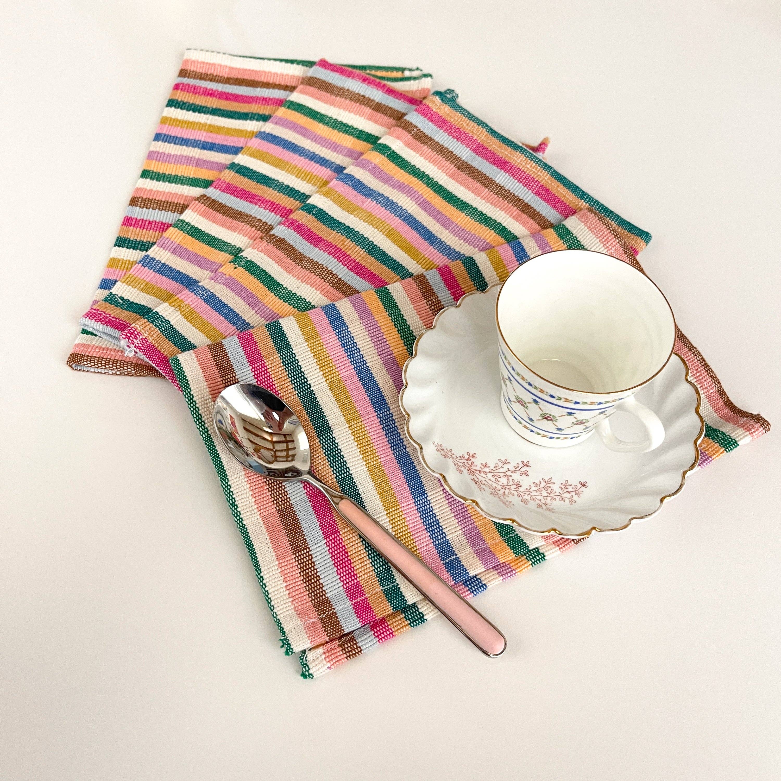 Archive NY - Wholesale Dinner & Cloth Napkin - Valentina Rainbow Cocktail Napkin Set of 43