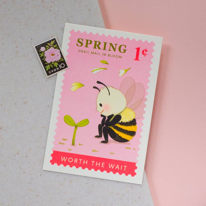 JooJoo Paper - Wholesale Postcard - Spring Seedling Dance Postcard3
