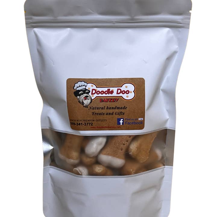 Homemade Dog Treats - Applesauce Dips Dog Biscuits 1/2 lb for wholesale by Doodle Doo Bakery