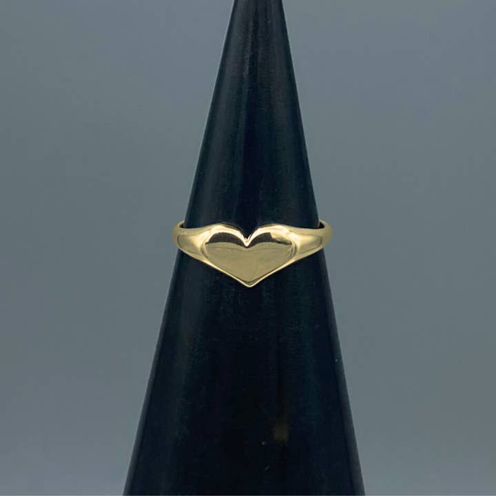 Breiter Herz-Siegelring für den Großhandel von Something Silver