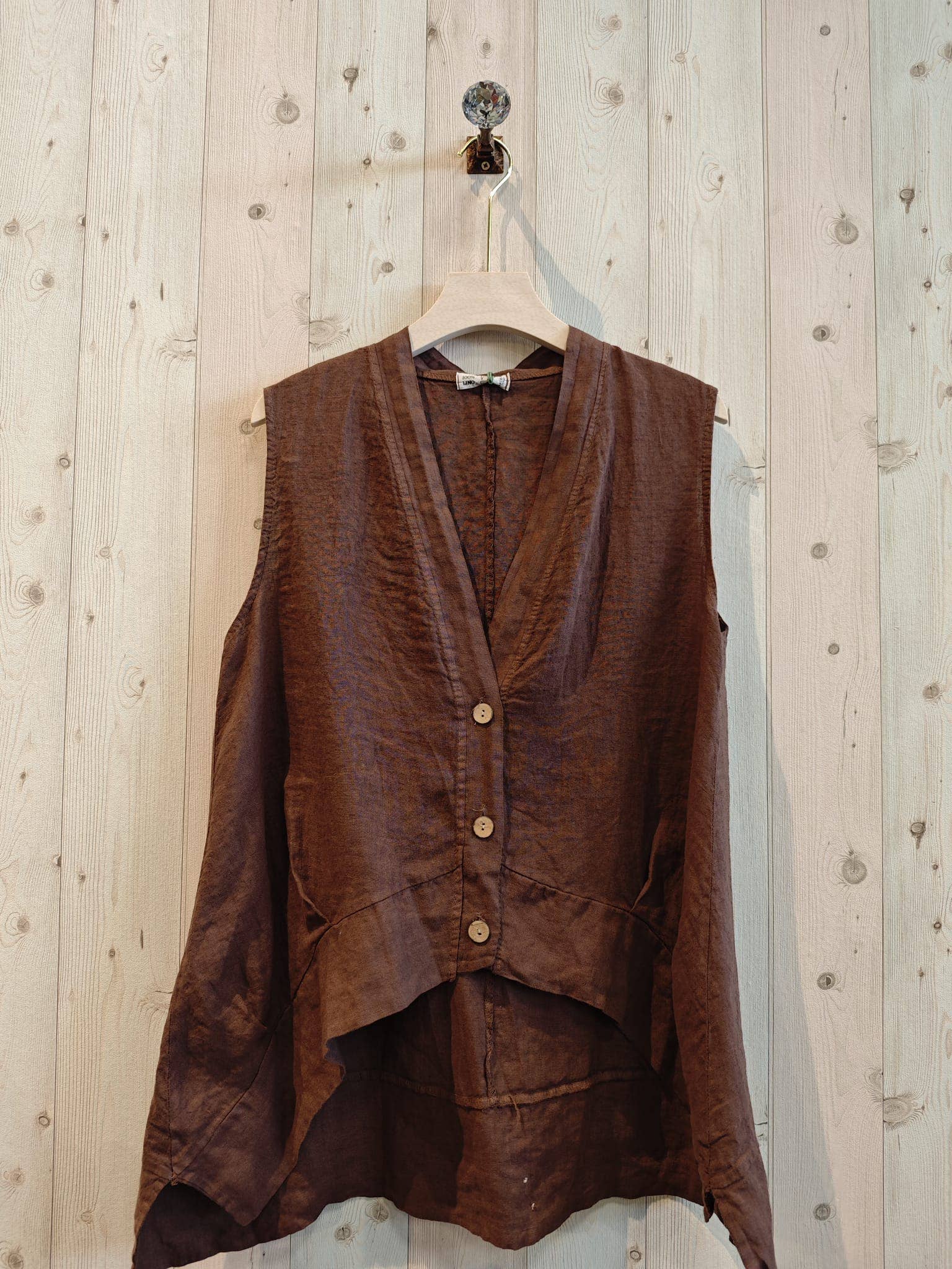 Linen & More - Wholesale Blouse - Dames - REF 83679 Mouwloze blouse 100% linnen13