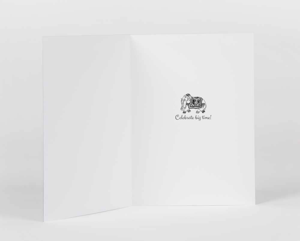 Potluck Press - Wholesale Birthday Card - Butterfly Elephant Greeting Card1