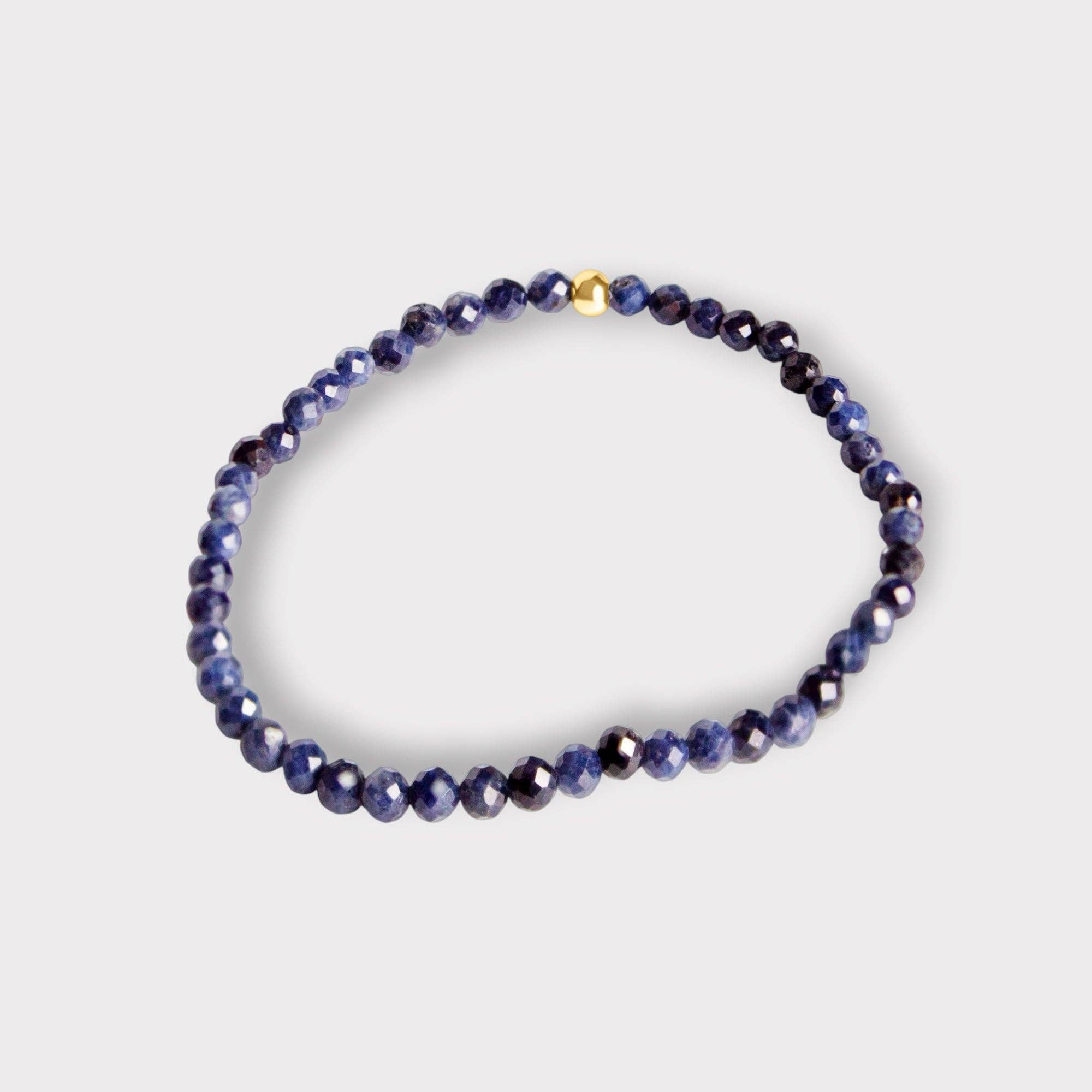 The Always Busy Mama – wholesale Beaded bracelet – Sapphire Stretch Bracelet | Moments & Milestones
