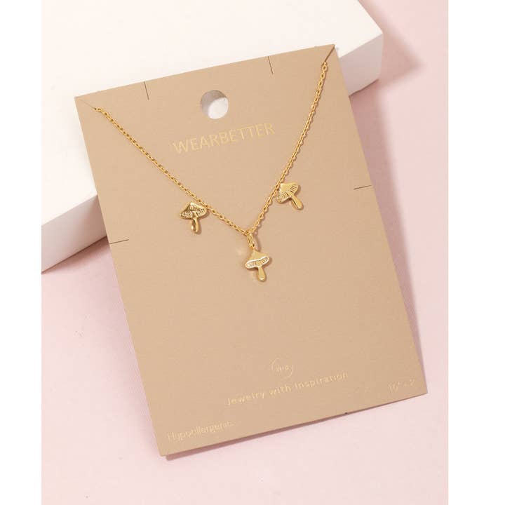 Mushroom Charm Necklace Set for wholesale by Anarchy Street