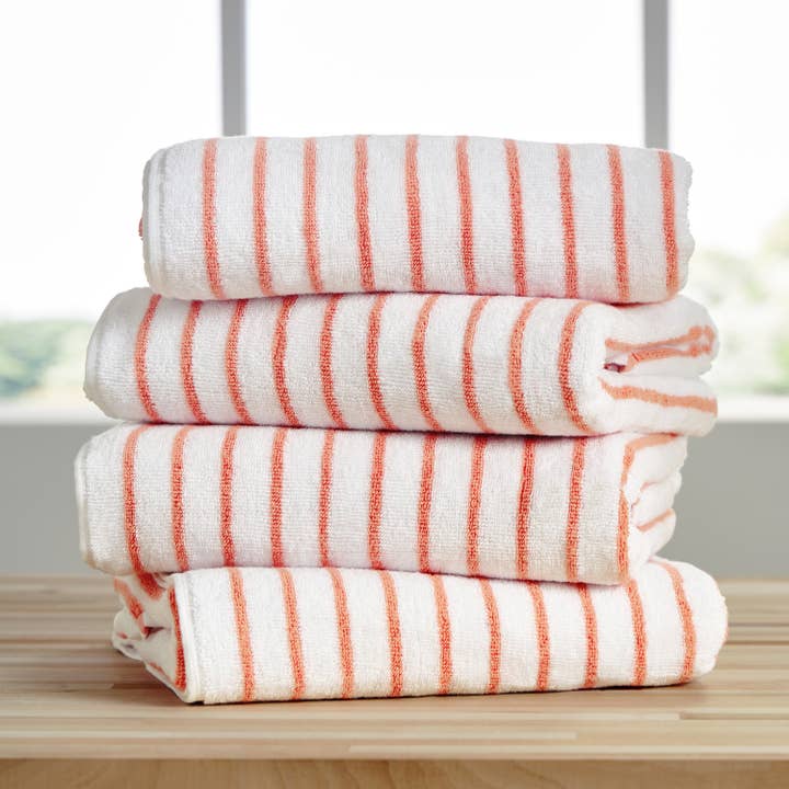 ienjoy Home - Wholesale Beach Towel - Cabana Stripe Beach Pool Towel 4pk - 100% Ring Spun Cotton12