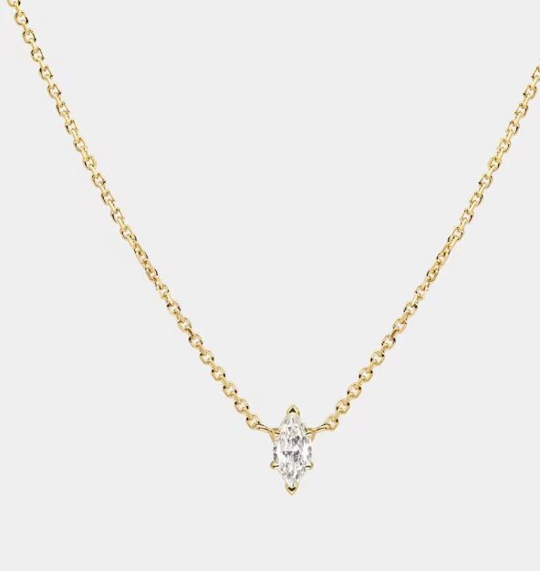 HoopLa – wholesale Pendant/charm necklace – Solitaire Collection- Steel 14K gold Necklace-layering 2