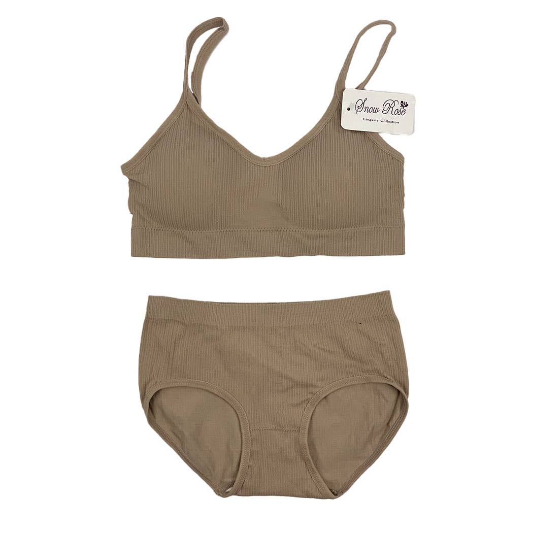 Surtido Conjunto de bralette texturizado + braguitas clásicas/T21303 de venta al por mayor en Faire11