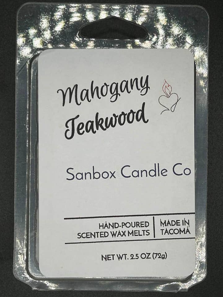 Cera de madeira de teca de mogno derrete por atacado de Sanbox Candle Co