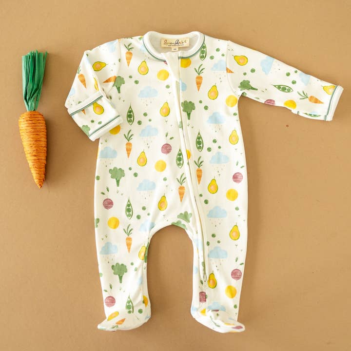 Magnolia Baby - Venta al por mayor Peto - Bebés - ¡Come tus verduras! Pijama enterizo con cremallera9