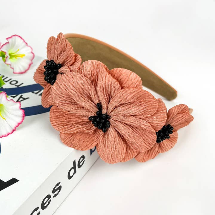TheDivaSoap - Wholesale Fashion Headband - Women's - Pearl Flower Headband, Elegant Floral Hair Accessory3