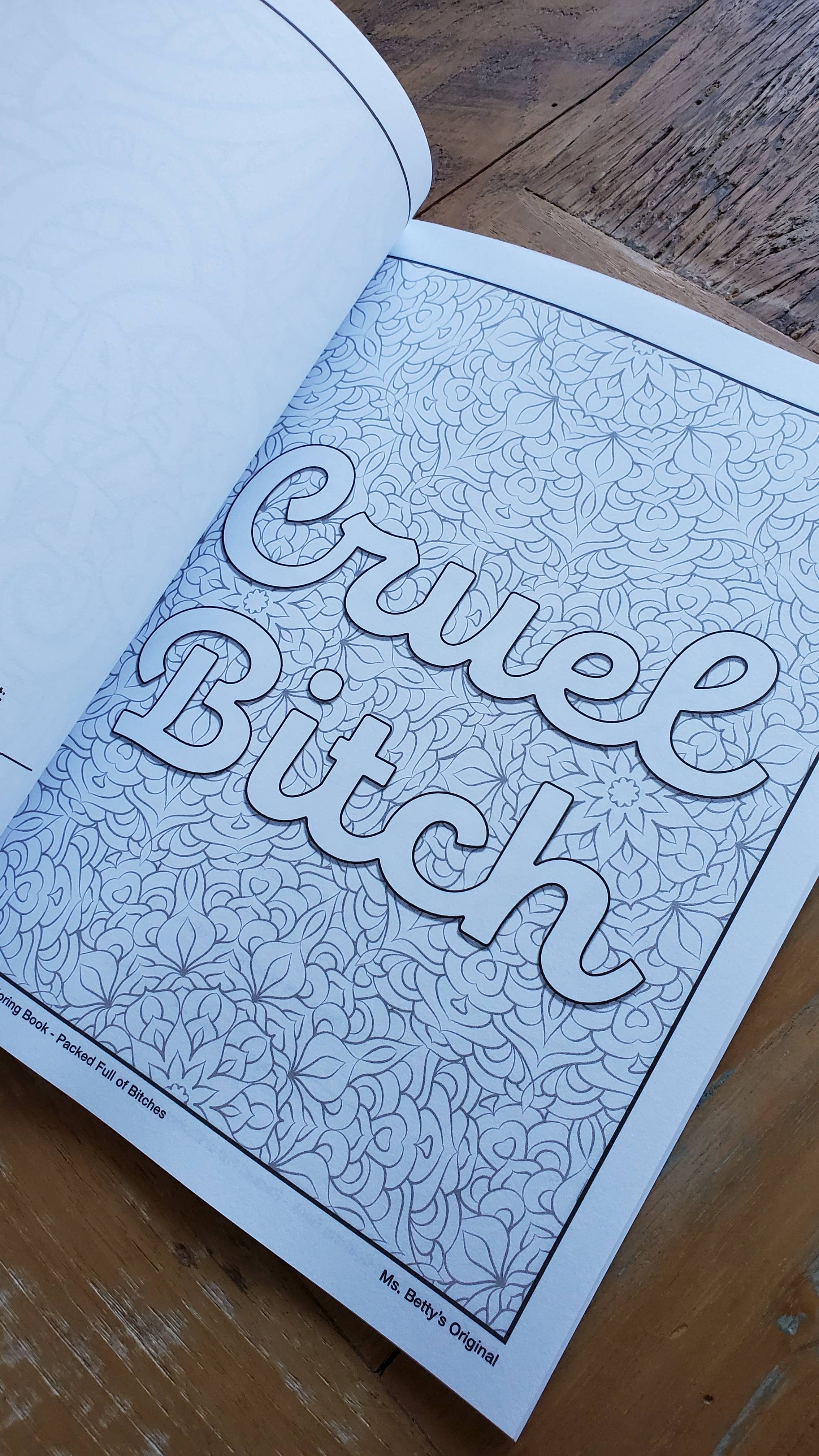 Ms. Betty's Original - Wholesale Coloring & Activity Book - Adult - Bad Ass Bitch Adult Coloring Book, Packed Full of Bitches1