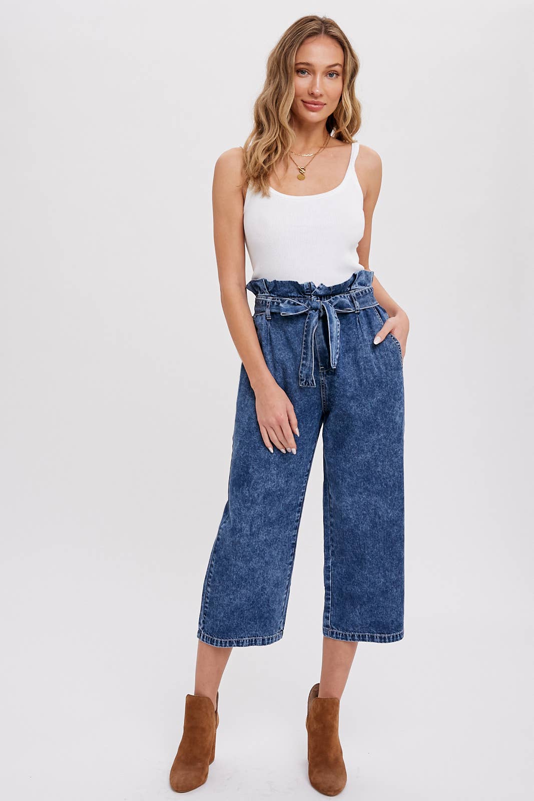 Bluivy - Wholesale Pants - Women's - BELTED PAPERBAG CULOTTES7